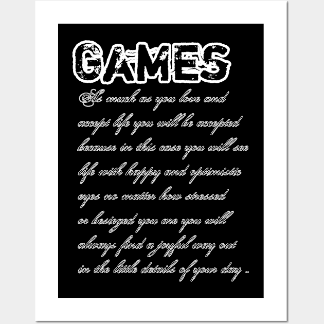 I like the games Wall Art by Blue Diamond Store